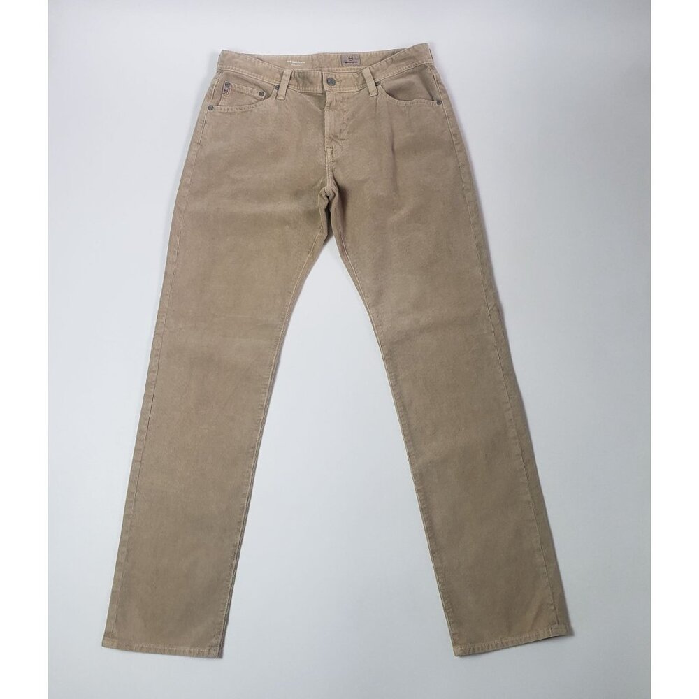 AG Adriano Goldschmied The Graduate Tailored Leg Corduroy Trouser Mens 32x34 Tan - Picture 9 of 16